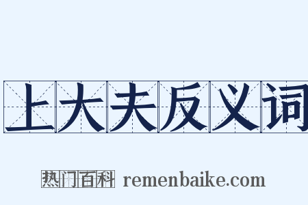 上大夫反义词是什么意思的图片